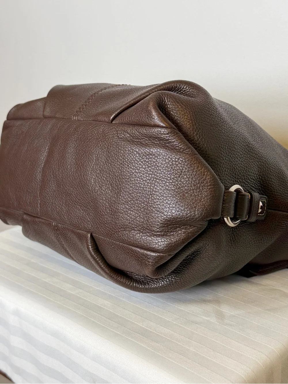 Coach Convertible Hobo/Shoulder/Crossbody Bag Timeless Brown Pebbled Leather